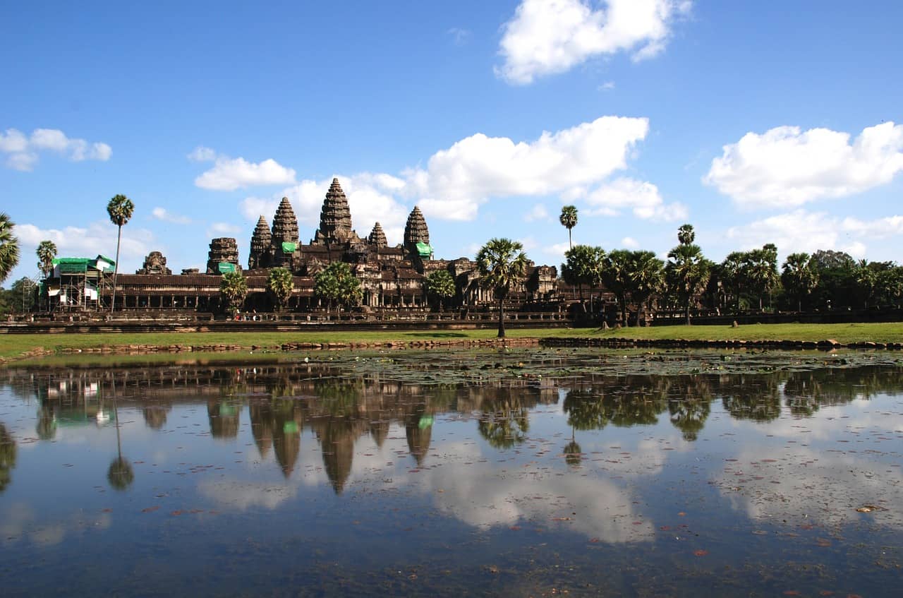 angkor wat, water, temple