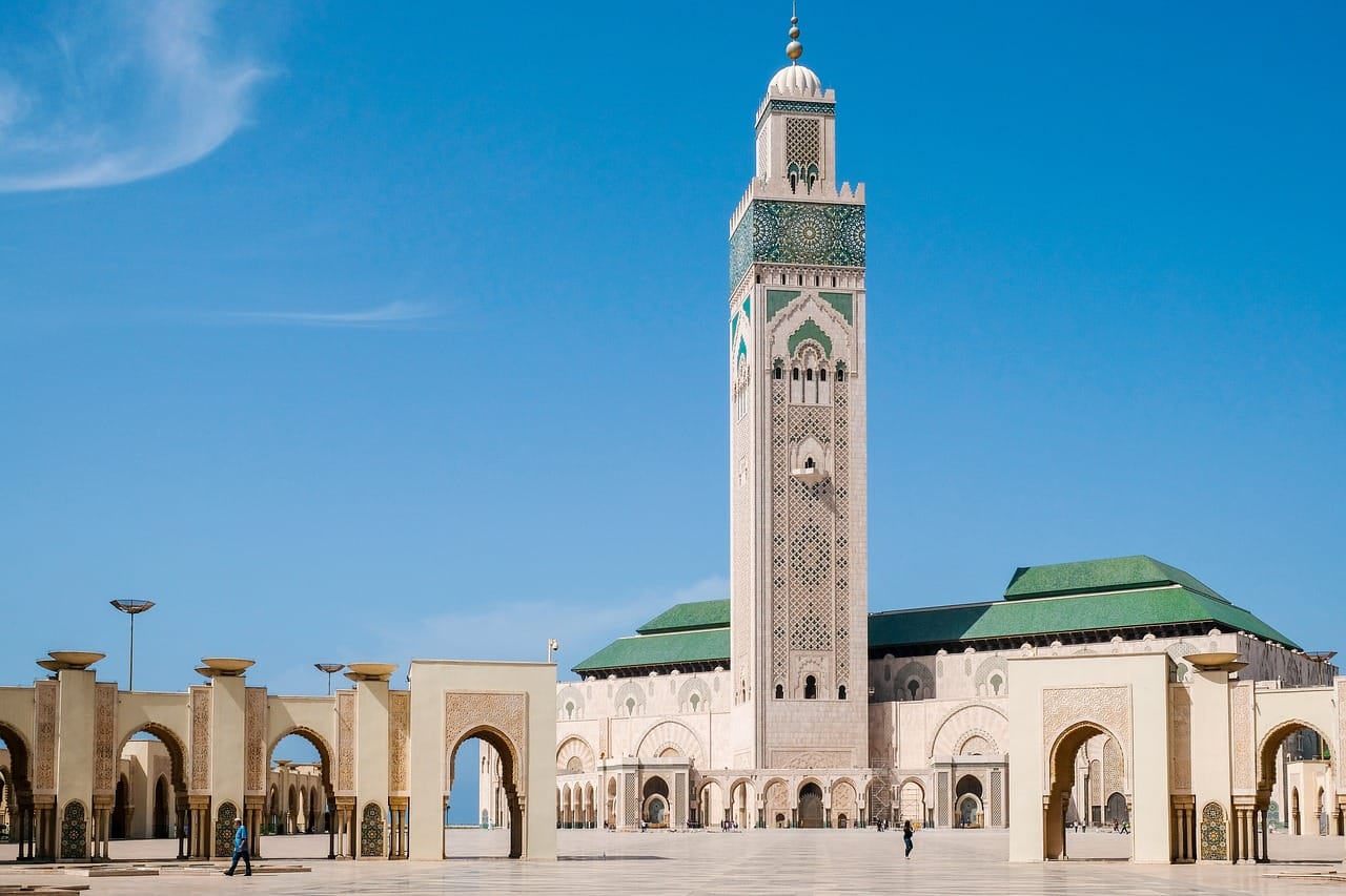 mosque, casablanca, morocco